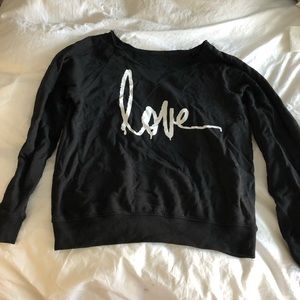 CALLING ALL VALENTINES! LOVE black sweatshirt